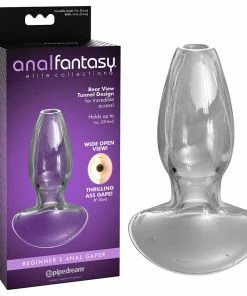 Anal Fantasy Elite Small Anal Gaper Clear Glass Open Tunnel Butt Plug By Pipedream Products