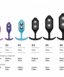 B-Vibe Snug Plug Silicone Weighted Black Butt Plug