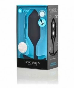 B-Vibe Snug Plug Silicone Weighted Black Butt Plug