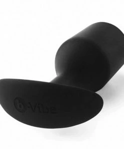 B-Vibe Snug Plug Silicone Weighted Black Butt Plug