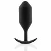 B-Vibe Snug Plug Silicone Weighted Black Butt Plug