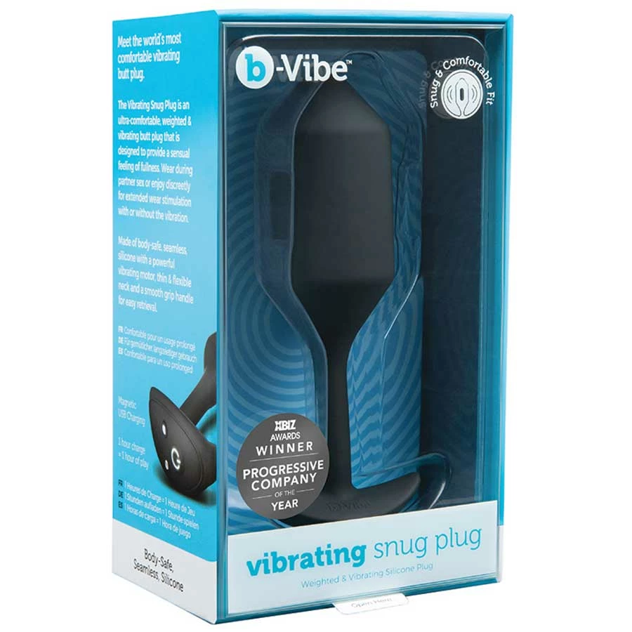 B-Vibe Vibrating & Weighted Snug Plug Black XL 8 B-Vibe Vibrating & Weighted Snug Plug Black XL