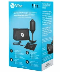 B-Vibe Vibrating & Weighted Snug Plug Black XL 15 B-Vibe Vibrating & Weighted Snug Plug Black XL
