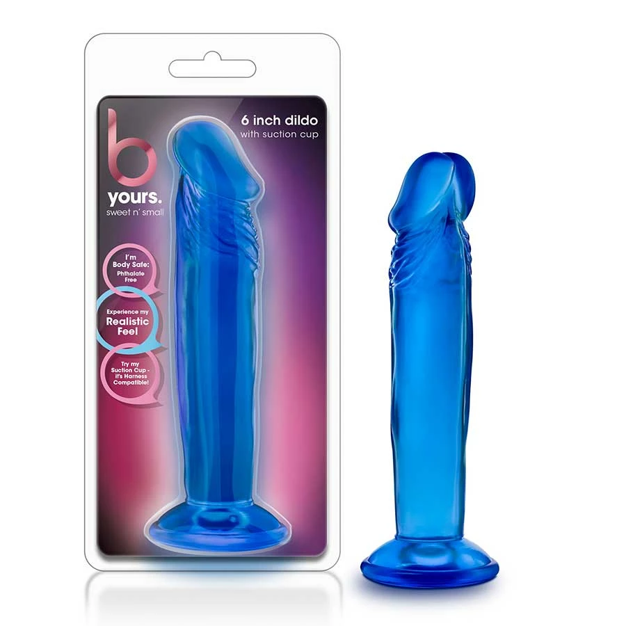 B Yours Small 6 Inch Anal Dildo With Suction Cup By Blush Novelties | Blue 3 B Yours Small 6 Inch Anal Dildo With Suction Cup By Blush Novelties | Blue