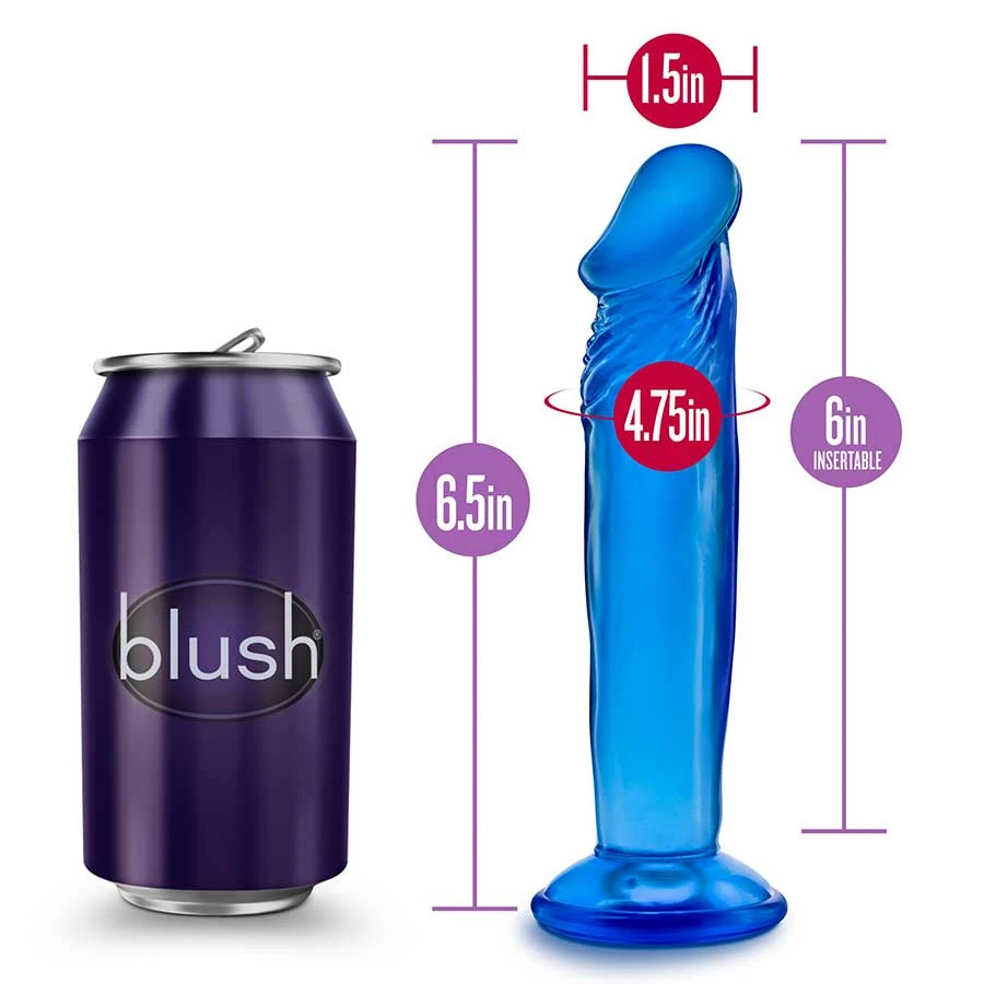 B Yours Small 6 Inch Anal Dildo With Suction Cup By Blush Novelties | Blue 10 B Yours Small 6 Inch Anal Dildo With Suction Cup By Blush Novelties | Blue