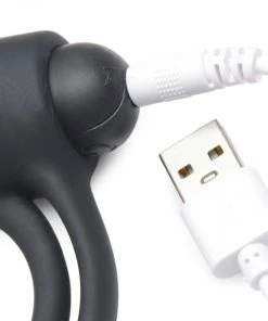 Bang Black Silicone Remote Control Vibrating Cock Ring And Bullet