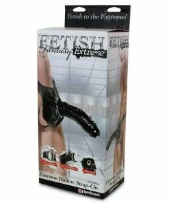 Pipedream Products Black Extreme Penis Sleeve Extension 10 Inch Hollow Strap On Sheath