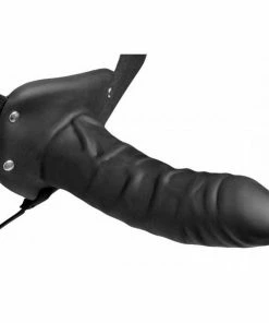 Size Matters Sheaths & Sleeves Black Penis Extension Sleeve 6 Inch Erection Assist Hollow Strap On