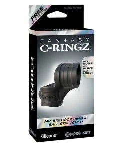 Pipedream Products Black Silicone Mr. Big Cock Ring And Ball Stretcher By Fantasy C-Ringz