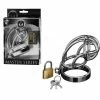 Captus 4 Inch Stainless Steel Locking Chastity Cage By Master Series Male Chastity And Cock Cages