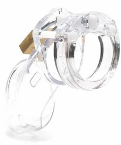 Male Chastity And Cock Cages CB-6000 3.25 Inch Clear Chastity Cock Cage Kit By CB-X
