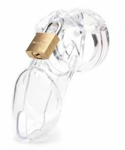 Male Chastity And Cock Cages CB-6000 3.25 Inch Clear Chastity Cock Cage Kit By CB-X