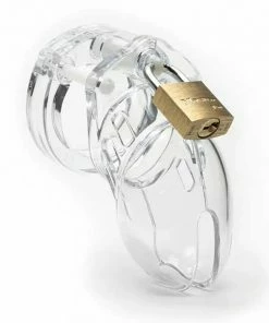 Male Chastity And Cock Cages CB-6000S 2.5 Inch Clear Chastity Cock Cage Kit By CB-X