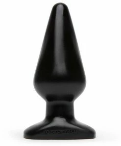 Doc Johnson Classic Large Black Butt Plug | Smooth Tapered Anal Plug With Base Anal Sex Toys