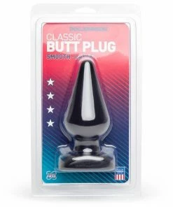 Doc Johnson Classic Large Black Butt Plug | Smooth Tapered Anal Plug With Base Anal Sex Toys