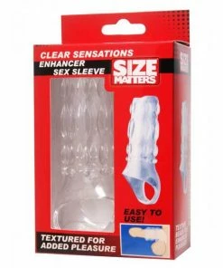 Size Matters Clear Sensations 4.5 Inch Penis Girth Enhancing Sleeve For Men Sheaths & Sleeves