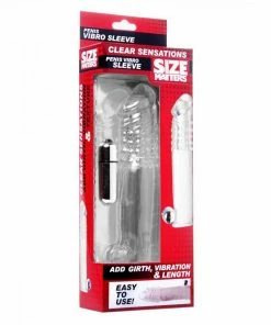 Clear Sensations Penis Extender Vibro Sleeve With Bullet By Size Matters Sheaths & Sleeves