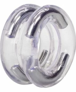 Clear Support Plus Double Stack Cock Ring By Cal Exotics