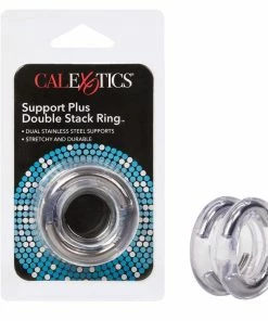 Clear Support Plus Double Stack Cock Ring By Cal Exotics