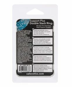 Clear Support Plus Double Stack Cock Ring By Cal Exotics