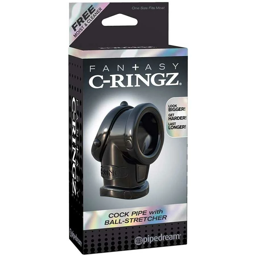 Pipedream Products Cock Pipe Penis Ring & Ball Stretcher Black Sleeve By Fantasy C-Ringz Cock Rings 9 Pipedream Products Cock Pipe Penis Ring & Ball Stretcher Black Sleeve By Fantasy C-Ringz Cock Rings