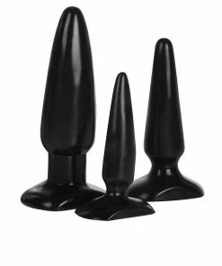 Colt Anal Trainer Kit | Set Of 3 Black Butt Plugs For Men Anal Sex Toys