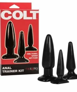 Colt Anal Trainer Kit | Set Of 3 Black Butt Plugs For Men Anal Sex Toys