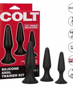Anal Sex Toys Colt Silicone Anal Trainer Butt Plug Kit By Cal Exotics