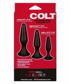 Anal Sex Toys Colt Silicone Anal Trainer Butt Plug Kit By Cal Exotics