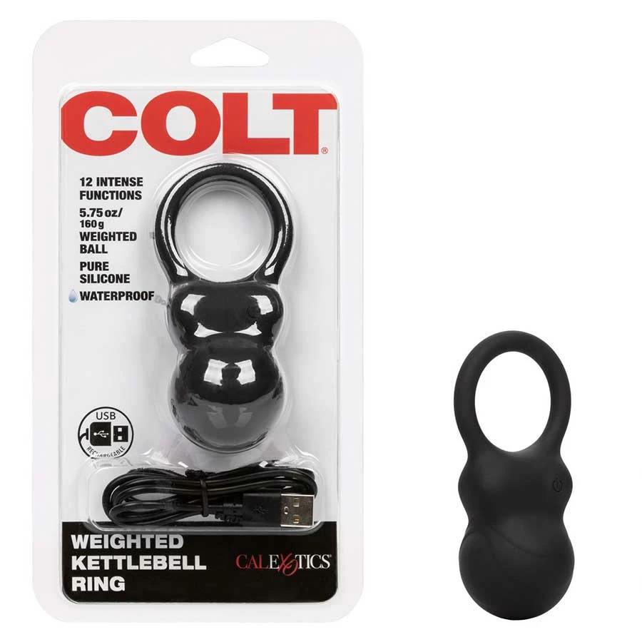 Colt Weighted Kettlebell Vibrating Cock Ring | 5.75 Oz Heavy Stretching Device 3 Colt Weighted Kettlebell Vibrating Cock Ring | 5.75 Oz Heavy Stretching Device