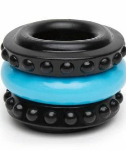 Sir Richard's Control Pro Performance Beginners Dual Cock Ring Set By Sir Richards Black And Blue Cock Rings
