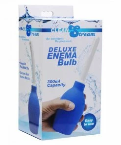 Clean Stream Deluxe Anal Douche And Enema 300 Ml Blue And White Bulb By CleanStream