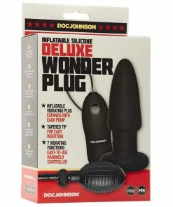 Anal Sex Toys Deluxe Wonder Vibrating & Inflating Butt Plug By Doc Johnson