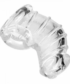 Master Series Detained 4 Inch Clear Soft Body Chastity Cage Male Chastity And Cock Cages