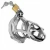 Master Series Detained Locking 3 Inch Stainless Steel Chastity Cage Male Chastity And Cock Cages