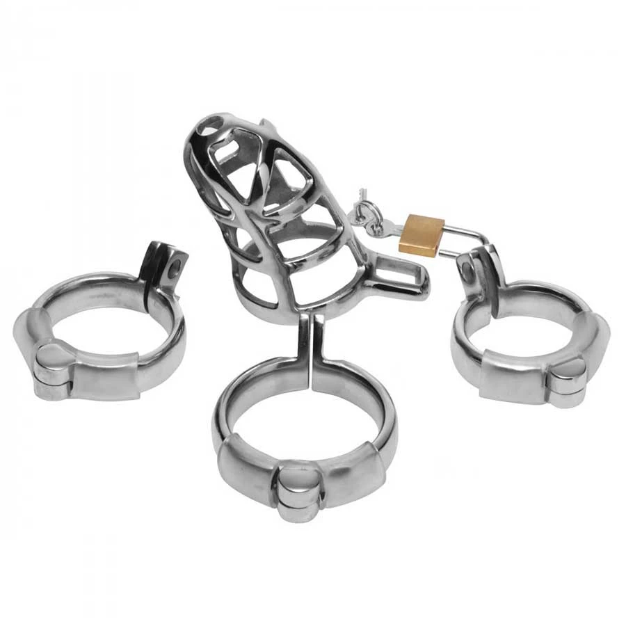 Master Series Detained Locking 3 Inch Stainless Steel Chastity Cage Male Chastity And Cock Cages 4 Master Series Detained Locking 3 Inch Stainless Steel Chastity Cage Male Chastity And Cock Cages