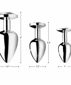 XR Brands Diamond Jewel Butt Plug | Colored Metal Anal Toy With Gems Anal Sex Toys