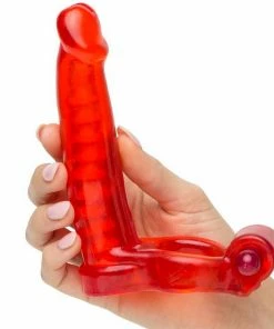 NassToys Cock Rings Double Penetrator Vibrating Cock Ring Red By Nass Toys