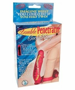 NassToys Cock Rings Double Penetrator Vibrating Cock Ring Red By Nass Toys