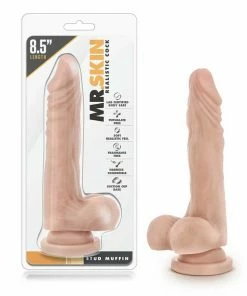 Dr. Skin Stud Muffin Realistic Anal Dildo With Balls By Blush Novelties