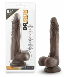 Dr. Skin Stud Muffin Realistic Anal Dildo With Balls By Blush Novelties