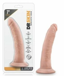 Dr. Skin White Thin 7 Inch Suction Cup Anal Dildo By Blush Novelties Anal Sex Toys