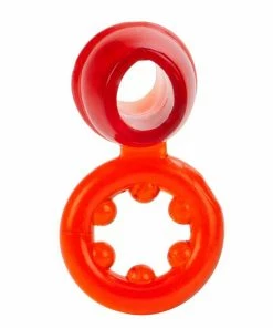 Cock Rings Dual Support Magnum Cock And Ball Ring By Cal Exotics | Red