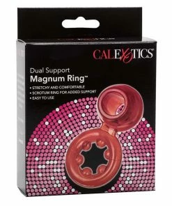 Cock Rings Dual Support Magnum Cock And Ball Ring By Cal Exotics | Red