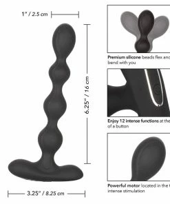 Cal Exotics Eclipse Slender 7 Inch Silicone Flexible And Rechargeable Anal Beads