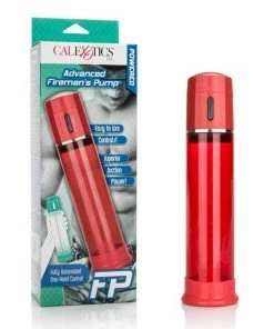 Cal Exotics Penis Pumps Electric Red 8.25 Inch Advanced Fireman's Penis Pump And Cock Enhancer