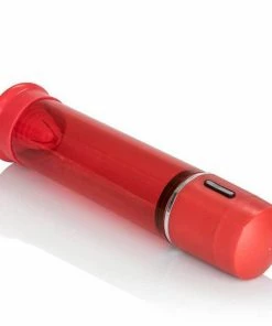 Cal Exotics Penis Pumps Electric Red 8.25 Inch Advanced Fireman's Penis Pump And Cock Enhancer