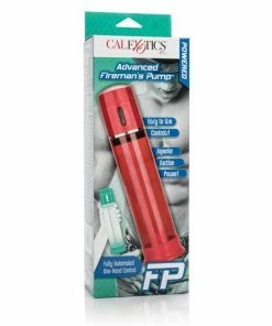 Cal Exotics Penis Pumps Electric Red 8.25 Inch Advanced Fireman's Penis Pump And Cock Enhancer