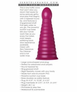 Everest 10 Inch Oversized Purple Butt Plug By Zero Tolerance Anal Sex Toys