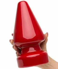 Doc Johnson Extra Large Red Boy Challenge 9.5 Inch Butt Plug For Men Anal Sex Toys